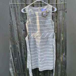 Vera Wang Lavender Label Stripped Mini Dress - Size 2 - Excellent Condition